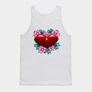 Sakura Heart Garden Tank Top